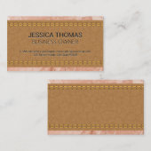 Carte De Visite Cuir Tain Tanné | Marbre (Devant / Derrière)