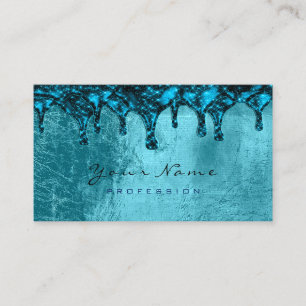 Carte De Visite Cuir turquoise bleu de dépilage d'Epilation de