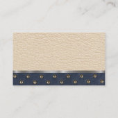 Carte De Visite Cuir | Upholstery décoratif | Découpe métallique (Dos)