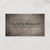 Carte De Visite Cuir usé | Stitching (Devant)