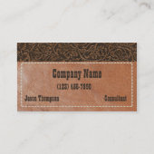 Carte De Visite Cuir usiné occidental rustique (Devant)