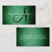 Carte De Visite Cuir vert (Devant / Derrière)