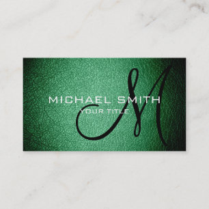 Carte De Visite Cuir vert