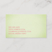 Carte De Visite Cuir vert Faux (Dos)