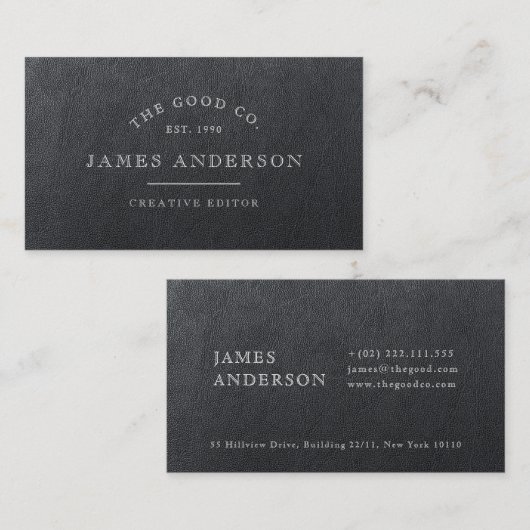 Carte De Visite Cuir vintage (Devant / Derrière)