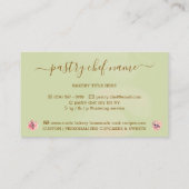 Carte De Visite Cuire la recette Whisk Ingrédients vert (Dos)