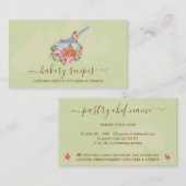 Carte De Visite Cuire la recette Whisk Ingrédients vert (Devant / Derrière)