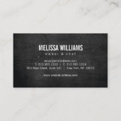 Carte De Visite Cuisine à la fourche et au couteau, Chef, Restaura (Dos)