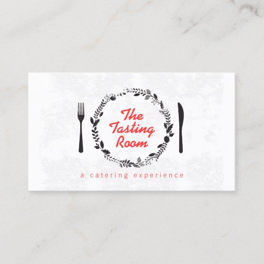 Carte De Visite Cuisine à la fourche et au couteau, Chef, Restaura (Devant)