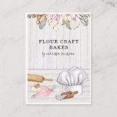 Carte De Visite Cuisine à l'aquarelle Chef Baker Outils de cuisson (Devant)
