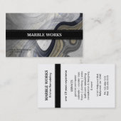 Carte De Visite Cuisine abstraite de marbre transformant (Devant / Derrière)