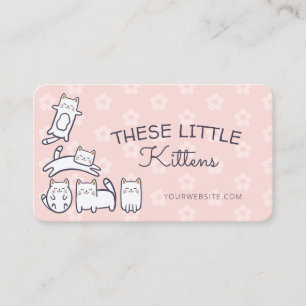 Carte De Visite Cuisine adorable Kitty Cat Services de soins pour 