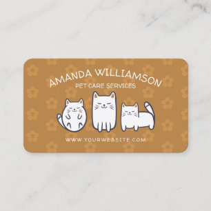 Carte De Visite Cuisine adorable Kitty Cat Services de soins pour 