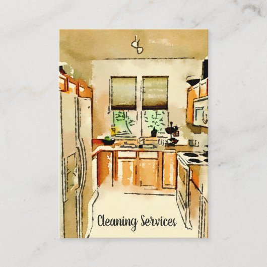 Carte de visite Cuisine Aquarelle (Devant)