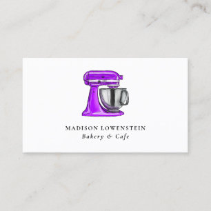 Carte De Visite Cuisine au Whisler Purple Chef pâtissier Moderne