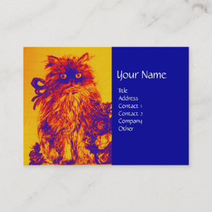 Carte De Visite CUISINE AVEC ROSES, Jaune Bleu Orange