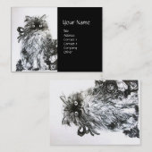 Carte De Visite CUISINE AVEC ROSES, noir et blanc (Devant / Derrière)