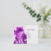 Carte De Visite CUISINE AVEC ROSES, Violet violet et blanc (Debout devant)