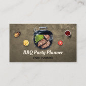 Carte De Visite Cuisine BBQ Fast Foods Gold (Devant)