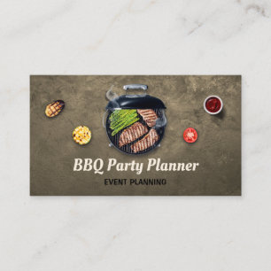 Carte De Visite Cuisine BBQ Fast Foods Or