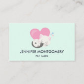 Carte De Visite Cuisine Blanc Kitty Chat Dormir (Devant)