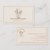 Carte De Visite Cuisine Bois Rustique boulangerie maison faite (Devant / Derrière)