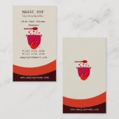 Carte De Visite Cuisine chaude fermentant le chef de pot (Devant / Derrière)