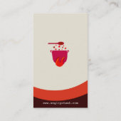 Carte De Visite Cuisine chaude fermentant le chef de pot (Dos)