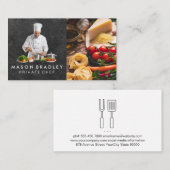 Carte De Visite Cuisine chef | Pâtes Tomate Alimentation (Devant / Derrière)