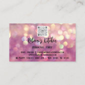 Carte De Visite Cuisine Chef Restaurant Restauration Logo QR Code  (Dos)