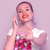 Carte De Visite Cuisine Chef Restaurant Restauration Logo QR Pinky