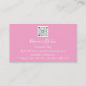 Carte De Visite Cuisine Chef Restaurant Restauration Logo QR Pinky (Dos)