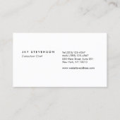 Carte De Visite Cuisine Chef Ustensiles de Cuisine Restauration (Dos)