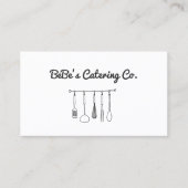 Carte De Visite Cuisine Chef Ustensiles de Cuisine Restauration (Devant)