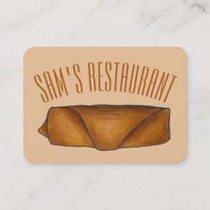 Carte De Visite Cuisine chinoise Poupée d'oeuf Eggroll Restaurant 