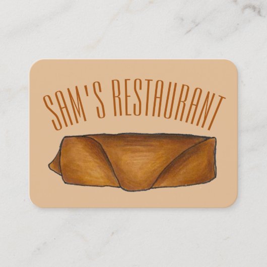 Carte De Visite Cuisine chinoise Poupée d'oeuf Eggroll Restaurant  (Devant)