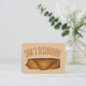 Carte De Visite Cuisine chinoise Poupée d'oeuf Eggroll Restaurant  (Debout devant)