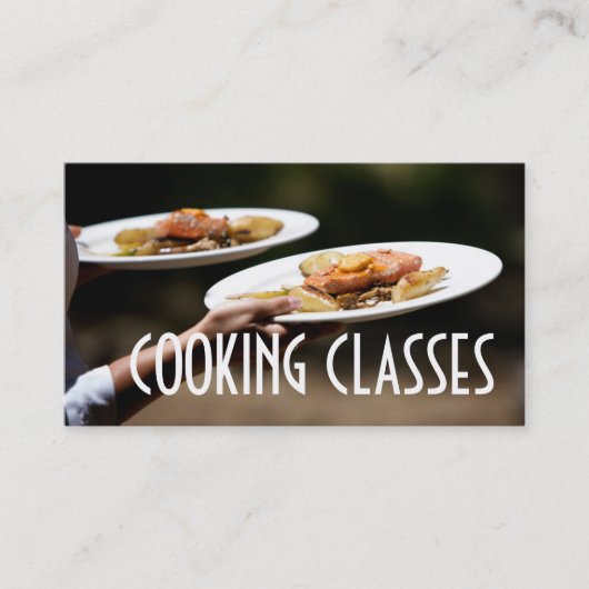 Carte De Visite Cuisine Classes Restaurant Bar Fer Chef (Devant)