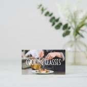 Carte De Visite Cuisine Classes Restaurant Bar Fer Chef (Debout devant)
