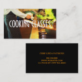 Carte De Visite Cuisine Classes Restaurant Bar Fer Chef (Devant / Derrière)