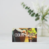 Carte De Visite Cuisine Classes Restaurant Bar Fer Chef (Debout devant)