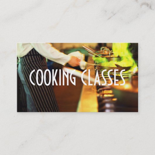 Carte De Visite Cuisine Classes Restaurant Bar Fer Chef (Devant)