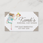 Carte De Visite cuisine cuisine classe chef fairy légumes (Devant)