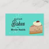 Carte De Visite Cuisine & Cuisine Ustensiles gâteaux verts Pâtisse (Devant)