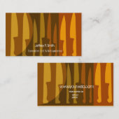 Carte De Visite Cuisine culinaire de couteau de chef de cuisinier (Devant / Derrière)