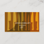 Carte De Visite Cuisine culinaire de couteau de chef de cuisinier (Dos)