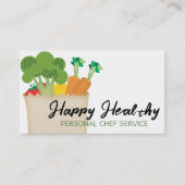 Carte De Visite Cuisine culinaire végétale classe nutrition (Devant)