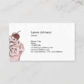 Carte De Visite Cuisine de boulangerie moderne Cupcake Chef Restau (Dos)