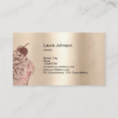 Carte De Visite Cuisine de boulangerie moderne Cupcake Chef Restau (Dos)