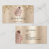 Carte De Visite Cuisine de boulangerie moderne Cupcake Chef Restau (Devant / Derrière)